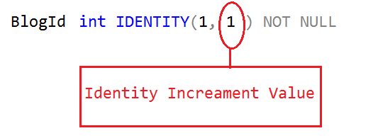 identity increment value